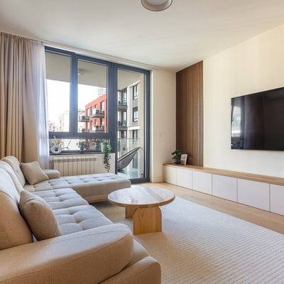 Rental of a bright 3-room apartment, 77 m², BW Eterna, Belgrade Waterfront, Belgrade, Serbia